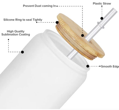 Frosted Glass Tumbler Cup