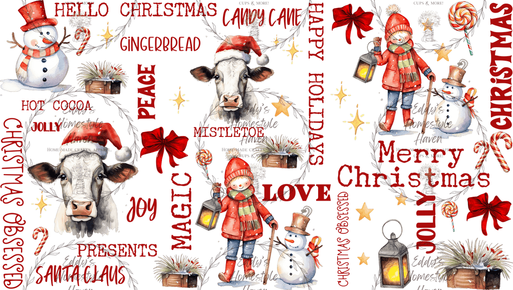 Christmas Designs For Frosted Glass Cups