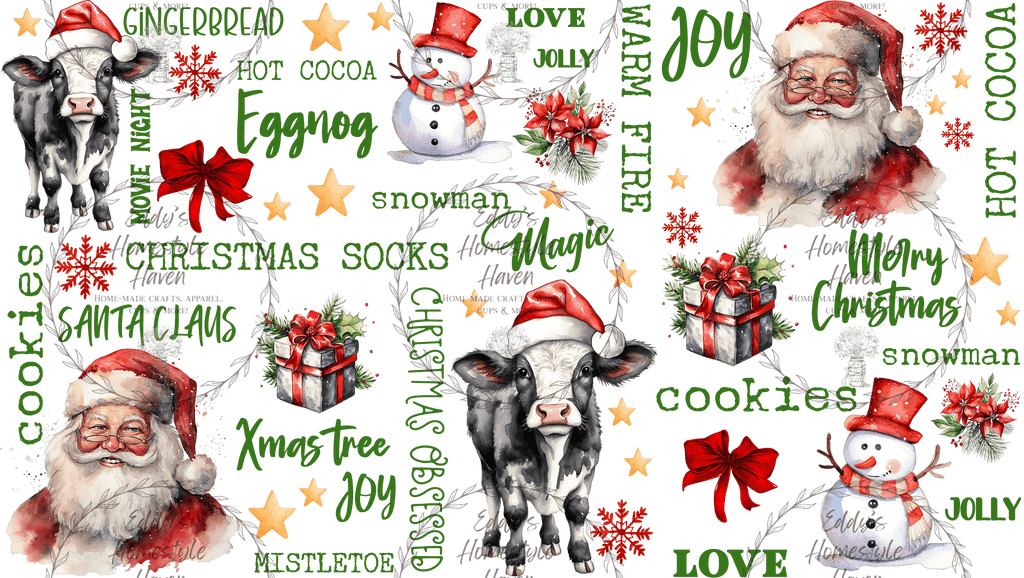 Christmas Designs For Frosted Glass Cups