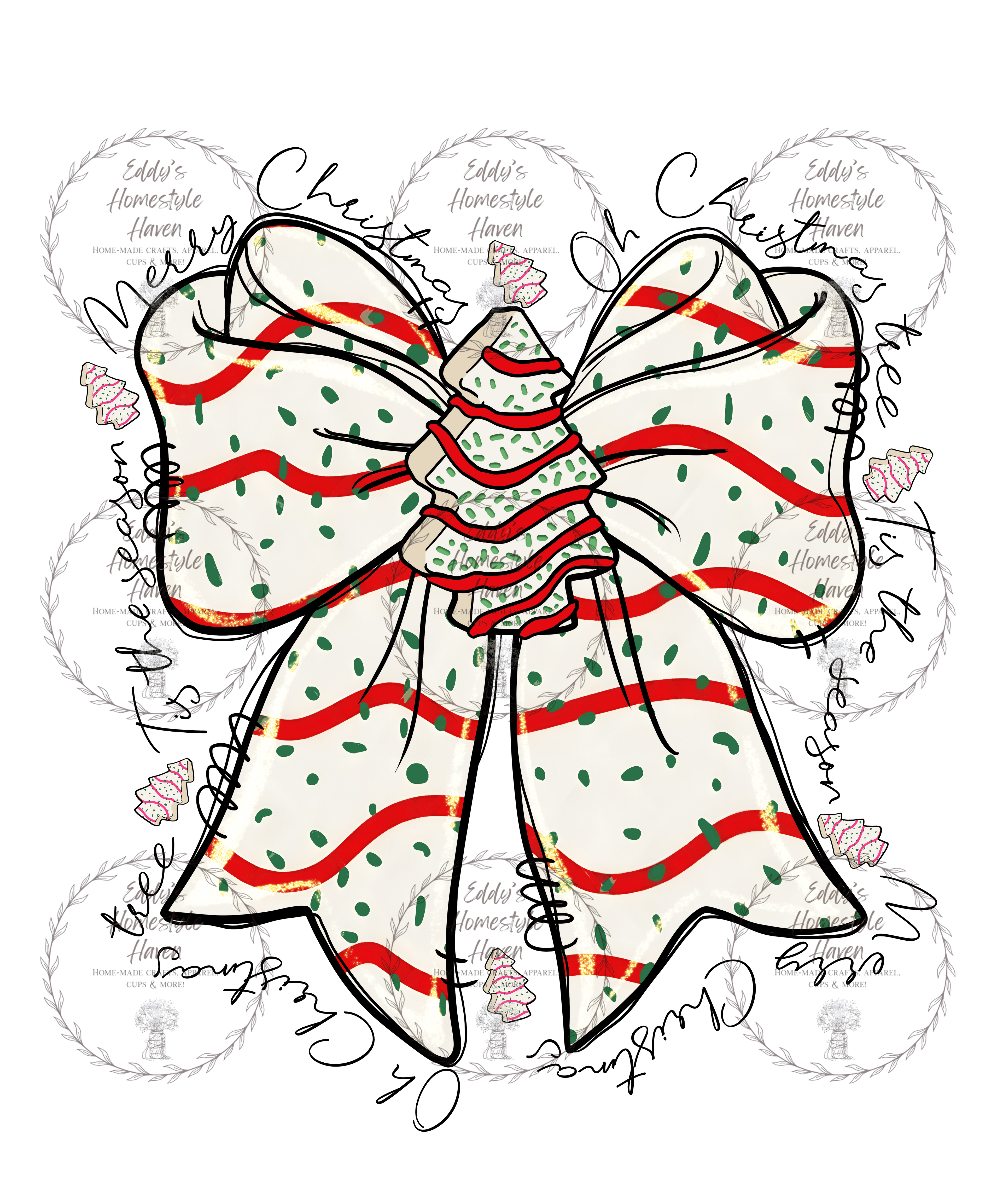 Christmas Tree Cake Shirt Designs