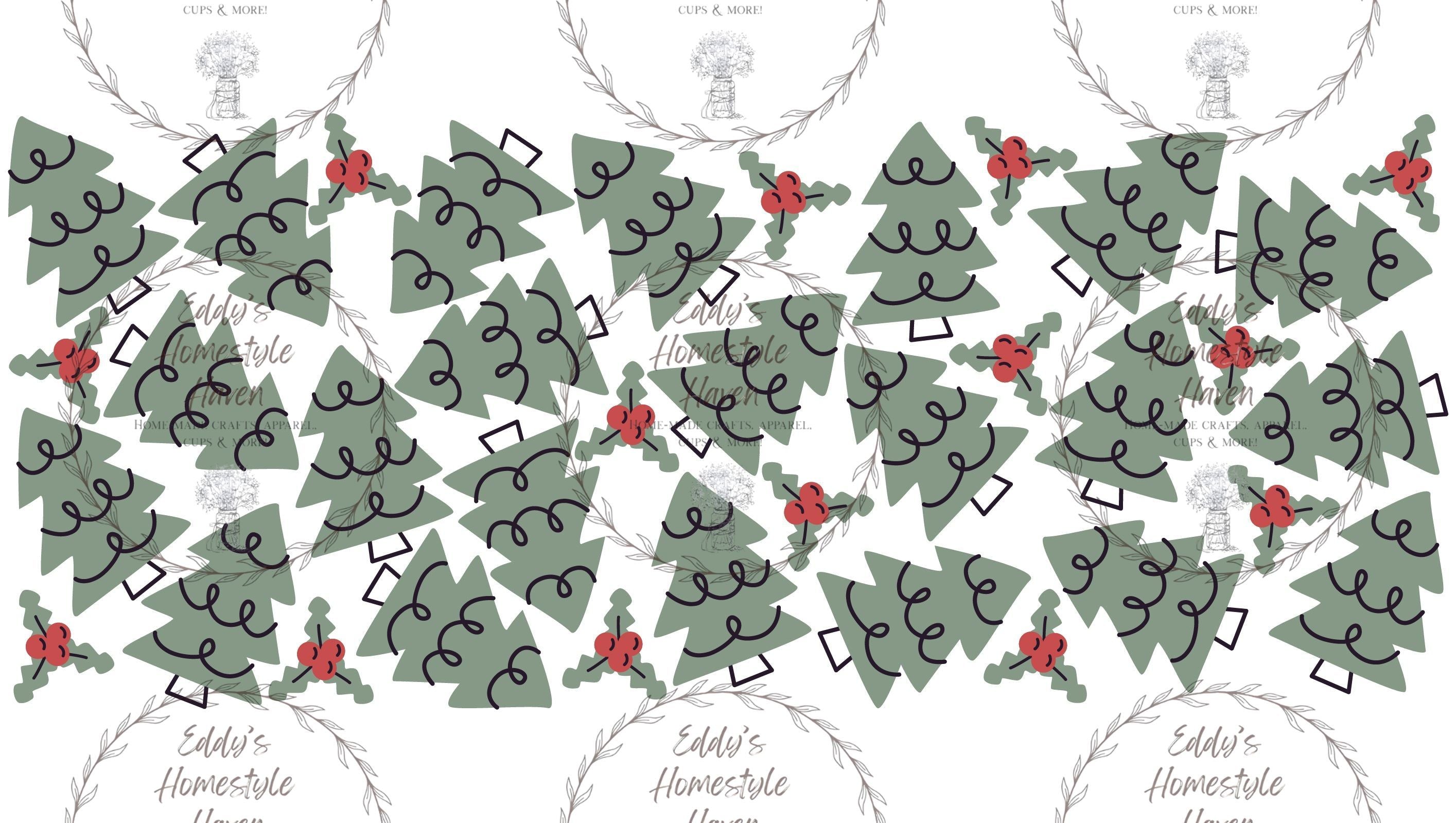 Christmas Designs For Frosted Glass Cups