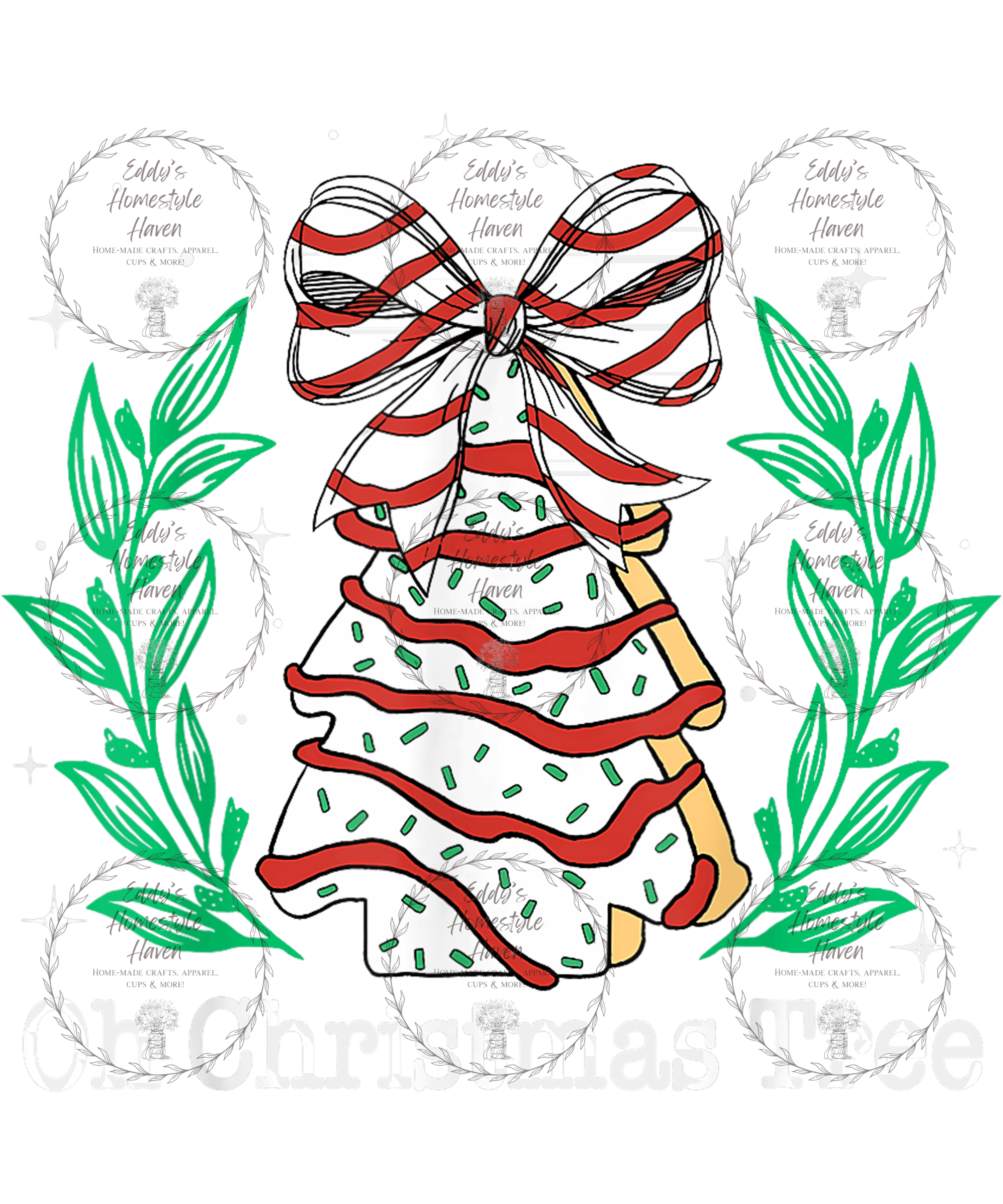 Christmas Tree Cake Shirt Designs