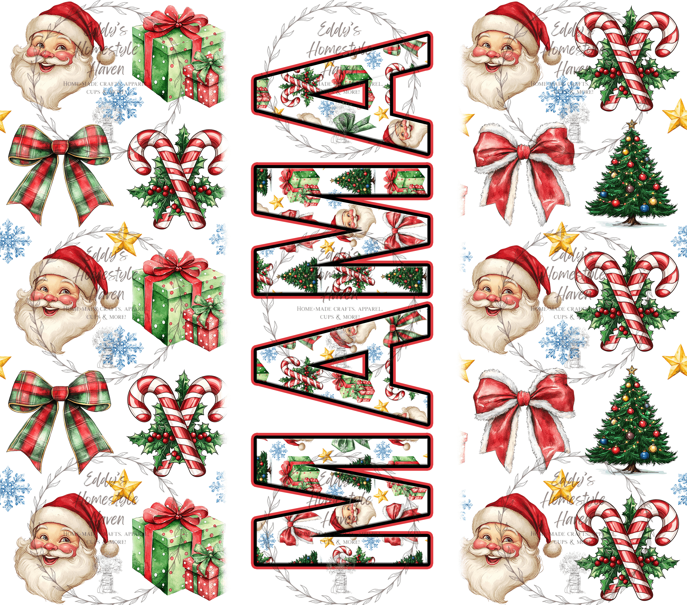 Christmas Mama Tumbler Designs