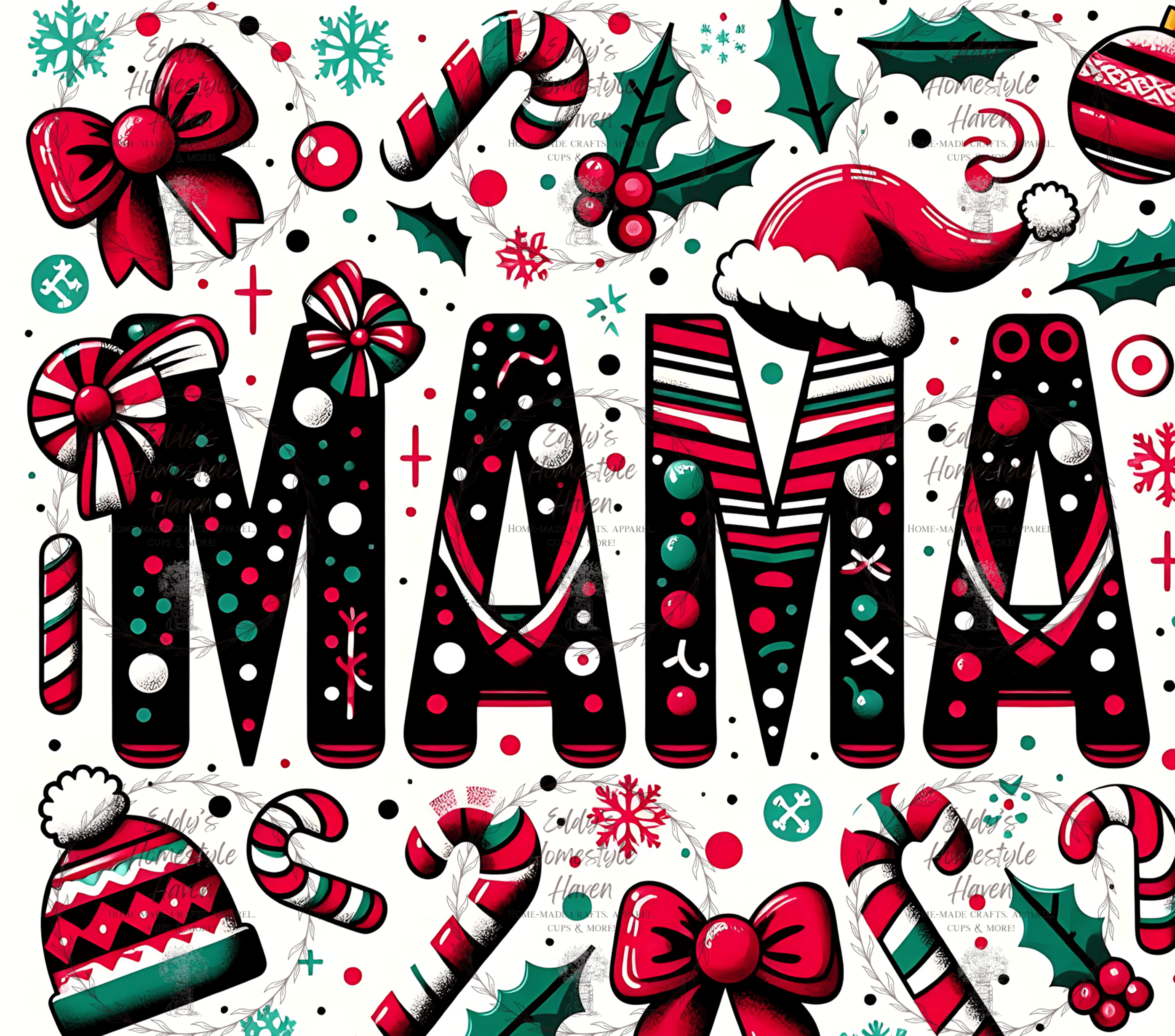 Christmas Mama Tumbler Designs